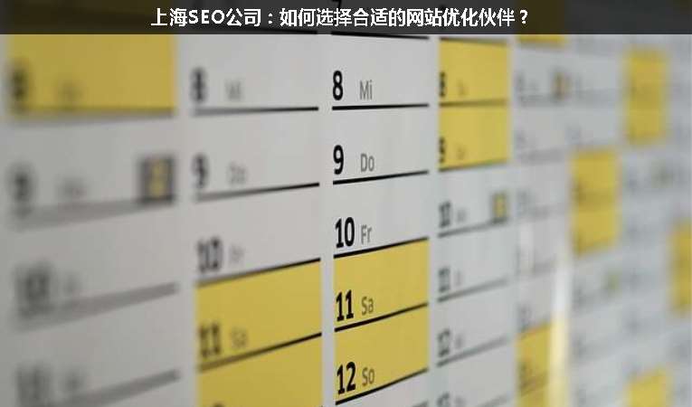 上海SEO公司：如何選擇合適的網站優(yōu)化伙伴？